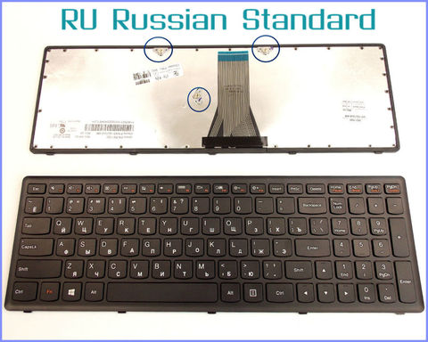 Russian RU Version Keyboard For Lenovo V-136520PS1-US 25211050 25211020 25211080 25211028 T6E1-US Laptop with Frame ► Photo 1/4
