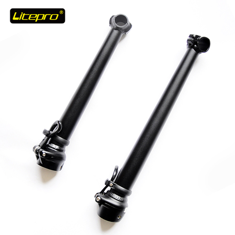 Litepro Aluminum Folding Bike Handlebar Post Stem Threadless Quick Release 25.4mm Fixed Handle Post Head Tube Folding Parts ► Photo 1/6