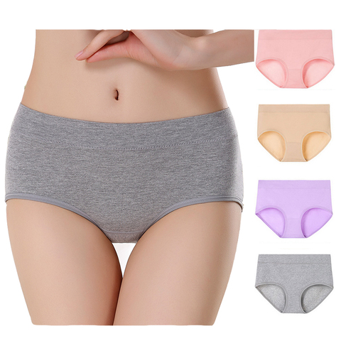 Women's Cotton Crotch Large Size Medium Waist Seamless Breathable Underwear  - China Women Underwear and Plus Size Underwear price