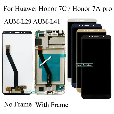 5.7 inch For Huawei Honor 7C AUM-L41 LCD DIsplay + Touch Screen Digitizer Assembly With Frame For Huawei Honor 7A Pro AUM-L29 ► Photo 1/6
