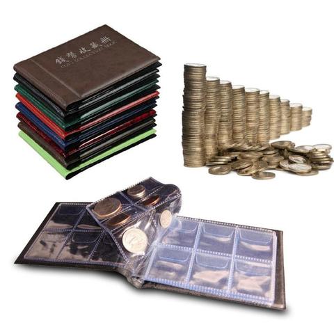 60 Slots Coin Album Books 10 Pages Money Penny Pocket Coin Collection Holder Storage Album Book Coin Holders Random Colors ► Photo 1/1