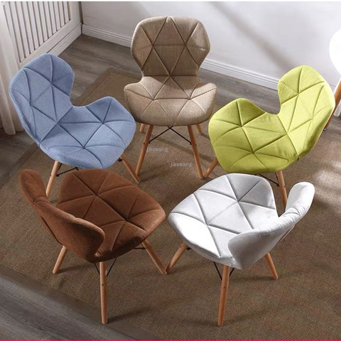Classic Modern Minimalist White Chair Creative Office Chair Home Computer Chair Study Backrest Adult Nordic Dining Chair ► Photo 1/1