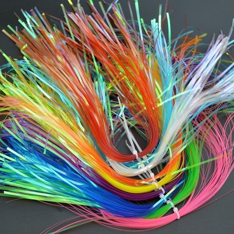 Fly Fishing Tying Crystal Flash 1 Piece 2mm Width 60 Strands 9 Colors Fly Tying Tinsel Material Laser Flasher Accessories ► Photo 1/4