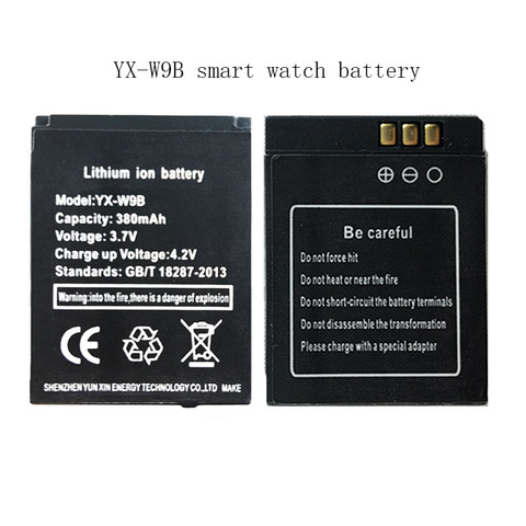 OCTelect YX-W9B battery for watch phone battery 380 mAh for dz09 smart watch battery ► Photo 1/3