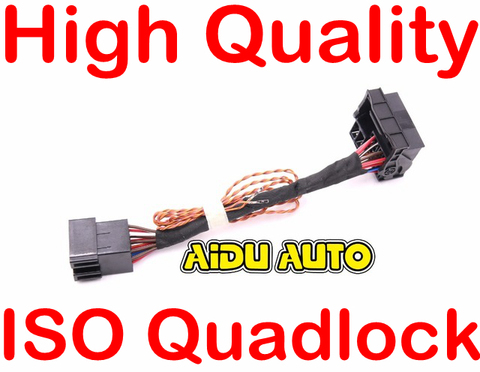 ISO To Quadlock Canbus Adapter CABLE Harness Upgrade RCD330 187B RCD510 Conversion Cable FOR Polo Jetta Golf Tiguan Passat CC ► Photo 1/5