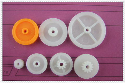 DIY 7pcs/set Plastic mini Belt Wheel Sets for Model Fitting Free Shipping Russia ► Photo 1/1