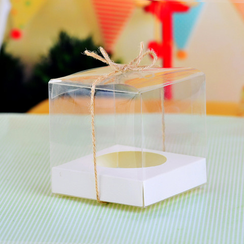 12Pcs Clear Plastic Cupcake Packaging Box Cake Dome Favors Box Container Wedding Party Cupcake Boxes Gift Boxes Supplies ► Photo 1/4