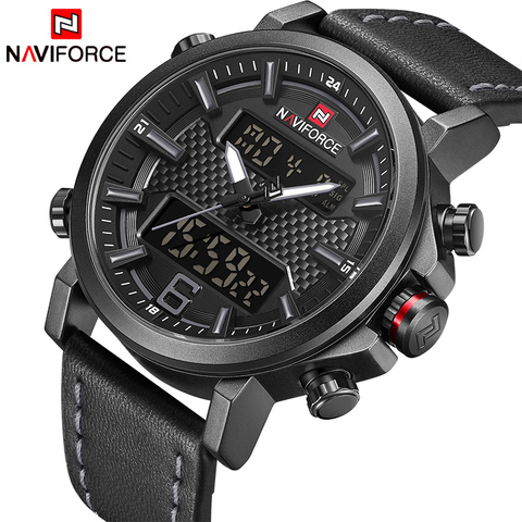 2022 NAVIFORCE New Men's Fashion Sport Watch Men Leather Waterproof Quartz Watches Male Date LED Analog Clock Relogio Masculino ► Photo 1/6