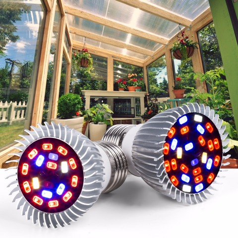 CanLing Phyto Lamps Full Spectrum E27 Led Plant Light Grow Lamp E14 Led For Plants 18W 28W Fitolampy Greenhouse Tent Bulbs UV IR ► Photo 1/6