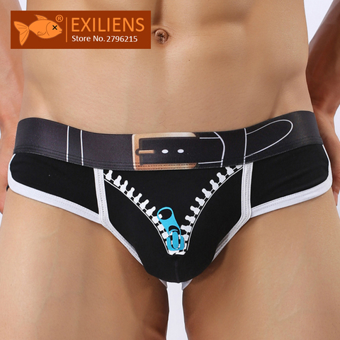 EXILIENS Brand New Men Underwear Brief Cotton Briefs Mens Shorts Print Cuecas Masculina Man Boxershorts Hombre Size S-XL 1225 ► Photo 1/6
