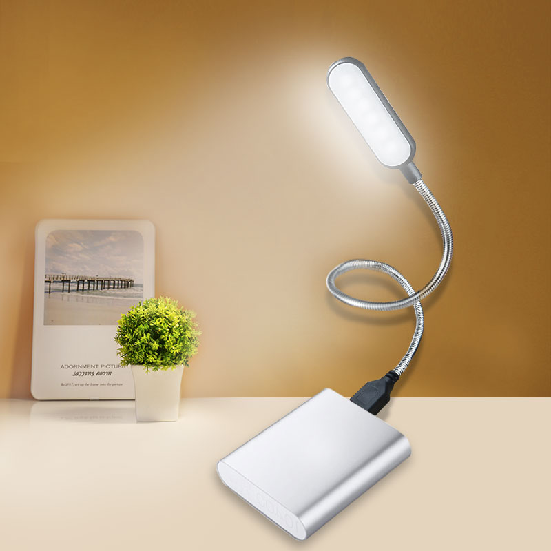 Bright LED USB Flexible Reading Laptop Night Light Mini Lamp For PC powerbank 