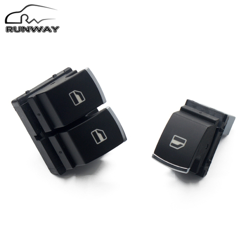 100% new! Chrome Window Switch for Volkswagen VW Eos Golf Mk5 MK6 GTI RIBBIT R32 Polo 6R 5K3 959 857& 5K0 959 855 2PCS / SET ► Photo 1/6