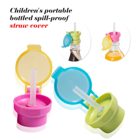 Portable Spill-proof Water Bottle Adapter Cap With Tube Drinking