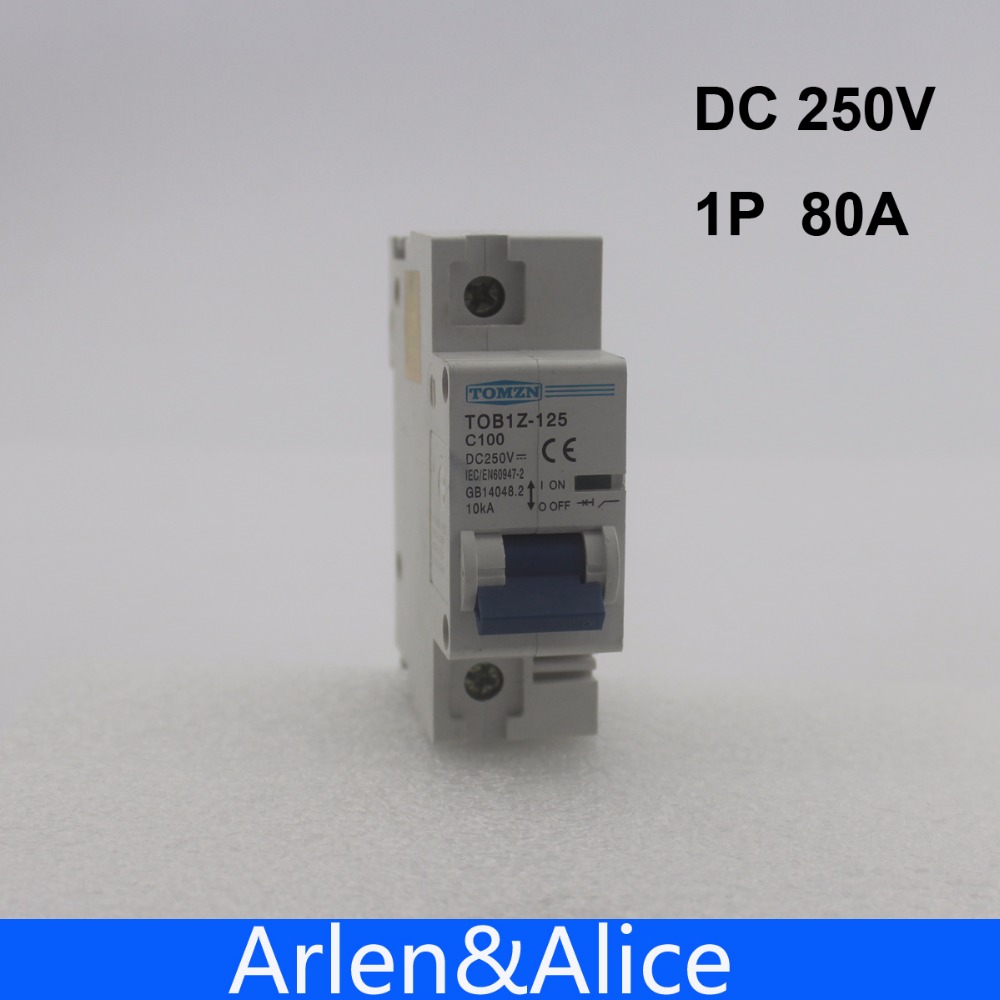 1P 80A DC 250V Circuit breaker FOR PV System 