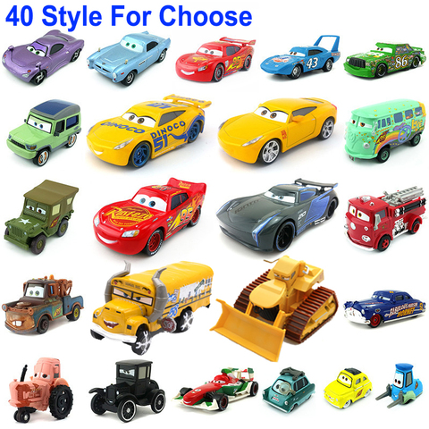 1:55 Disney Pixar Cars 3 2 Metal Diecast Car Toy Lightning McQueen Jackson Storm Combine Harvester Bulldozer Kids Toy Car Gift ► Photo 1/6