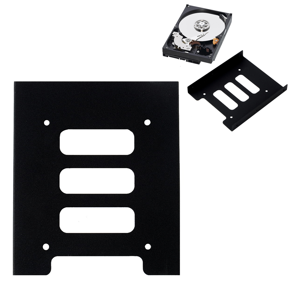 2.5 to 3.5 inch SSD to HDD PC Metal Adapter Mounting Bracket Hard Drive Holder 