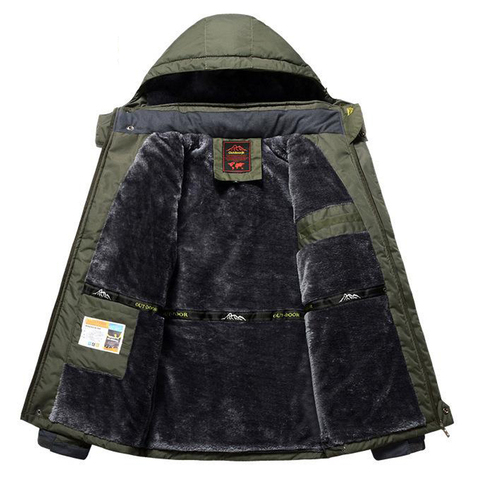 Winter Fleece Military Jackets Men Windproof Waterproof Outwear Parka Mens Windbreaker Warm Raincoat Coat Plus Size 9XL Overcoat ► Photo 1/6
