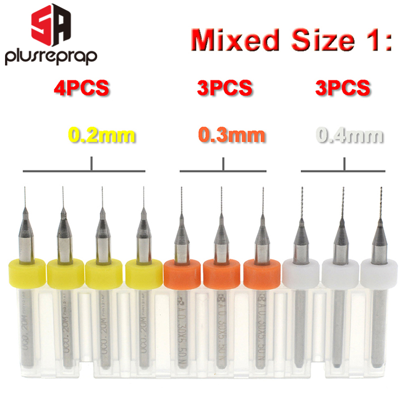 10 Pieces .4mm Micro Drill Bits 3D Printer Nozzle Cleaning PCB kit Extruder C8 