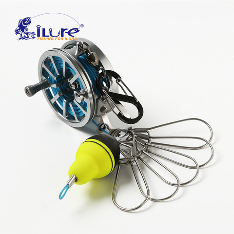 iLure New Fishing Lock Buckle With Reel Stainless Steel Lanyard