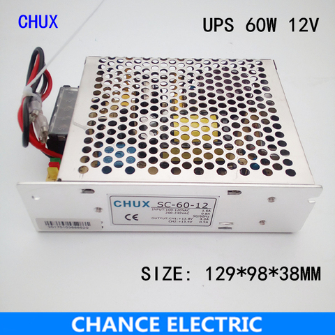 60W 12V 5a Universal AC UPS/Charge Function Monitor Switching  Power Supply 60w 12v 5a(SC60W-12) Battery Charger Ups Power ► Photo 1/5