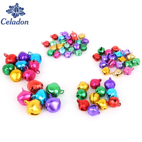 Pick 6mm 8mm 10mm 12mm 14mm Mix Colors Loose Beads Small Jingle Bells Christmas Decoration Gift Wholesale ► Photo 1/6