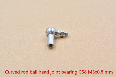 Curved rod ball head rod end joint bearing CS8 M5x0.8 universal joint 1pcs ► Photo 1/6