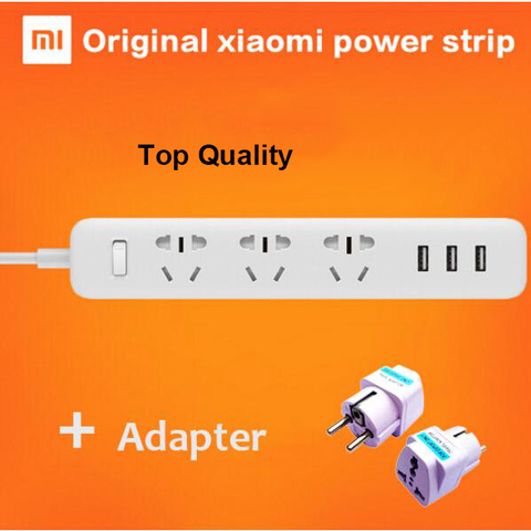100% Original xiaomi mi power strip 250V charging 3 USB Extension Socket Plug 6 Output plug with EU/AU/UK/US Standard Socket ► Photo 1/6