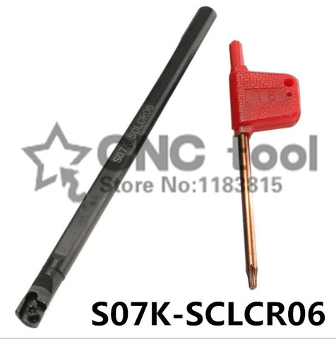S07K-SCLCR06/ S07K-SCLCL06 Boring Bar,Internal turning tool,CNC holder tools,Lathe cutting tool,SCLCR/L for CCMT0602 Inserts ► Photo 1/1
