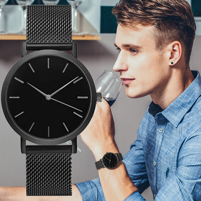 Men Full Steel Quartz Watch Mens Fashion Hot Watches Black Gold Silver Male  Relojes masculino drop shipping Analog wristwatches - Price history &  Review, AliExpress Seller - Love watch. Store