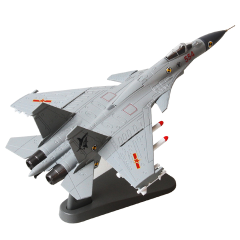 1/100 Scale Fighter Model China J-15 Flying Shark Flanker-D Carrier-based Aircraft Diecast Metal Plane Model Toy ► Photo 1/6