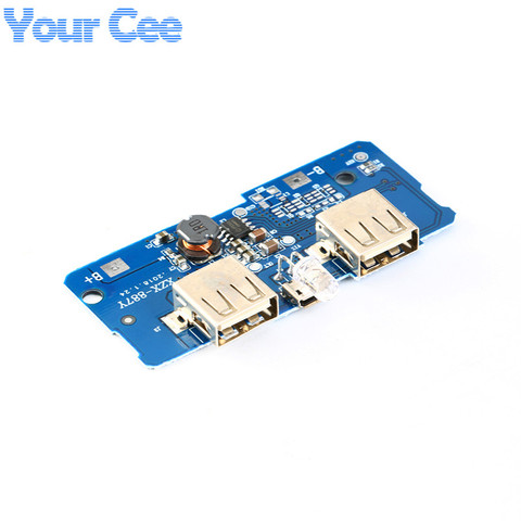 5 pcs Dual Micro USB 3.7v to 5V 2A Mobile Power Bank DIY 18650 Lithium Battery Charger PCB Board Boost Step Up Module With Led ► Photo 1/1