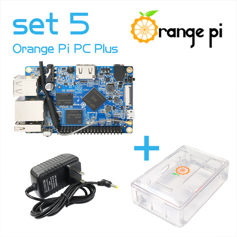 Orange Pi PC Plus SET5 :  Orange Pi PC Plus+ Transparent  ABS Case+ Power Supply ► Photo 1/5