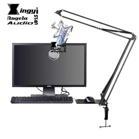 Broadcast Suspension Scissor Arm Stand For NB35 Blue Yeti Table Desk PC Recording Microphone Holder Boom Clip Shock Mount Clamp ► Photo 1/6