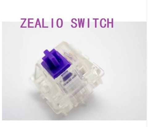 Zealio Switches (Tactile) V2 Purple Custom 62g 65g 67g 78g Transparent shell for mechanical keyboard ► Photo 1/6
