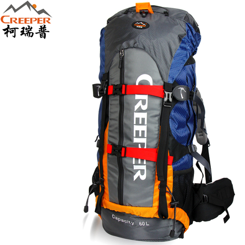 Creeper Free Shipping Professional Waterproof Rucksack External Frame Climbing Camping Hiking Backpack Mountaineering Bag 60L ► Photo 1/6
