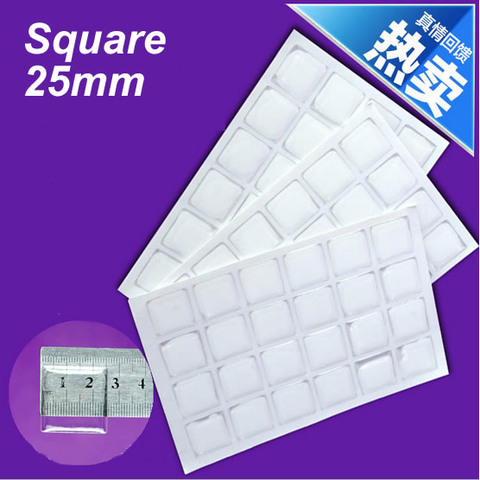 10pcs Clear Square Epoxy Domes Resin Stickers 25mm For Photo Craft Jewelry Making (K05336) ► Photo 1/1