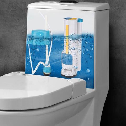 285mm Toilet Tank Flush Valve Complete Inlet Valve  Bathroom WC Cistern Water Tank Repair Kit Push Button Water valve ► Photo 1/6