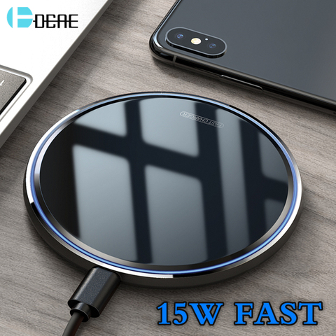DCAE USB C Fast 15W Wireless Charger For Huawei P40 Pro Xiaomi Mi 10 Samsung S10 S20 Qi 10W Quick Charge for iPhone 11 XS XR X 8 ► Photo 1/6