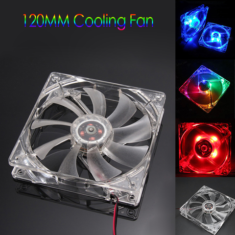 Cool 12V PC Computer Fan Quad 4 LED Light 120mm PC Computer Case Cooling Fan Mod Quiet Molex Connector Easy Installed Fan ► Photo 1/1