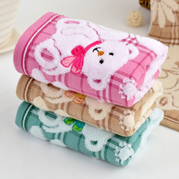 High quality 100% Pure Cotton Baby Towel cute Cartoon baby Face Towel soft Double baby Gauze Towel ► Photo 1/6