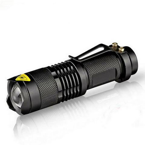 Waterproof Led Flashlight Q5 2000lm 3 Modes Zoomable Hot sale Self Defense no tazer shock Mini Flash Light Torch Penlight ► Photo 1/6
