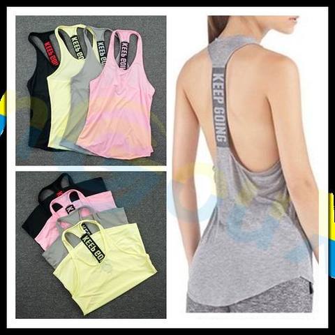 summer women Gym sports vest Sleeveless shirt Fitness running Clothes sexy Tank tops workout Yoga singlets Quick dry Tunics ► Photo 1/6