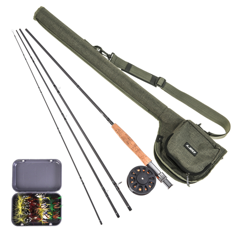 LEO Canvas Portable Fly Fishing Rod Bag 9' Fly Fishing Rod and Reel Combo with Carry Bag Case Fly Fishing Kit Pesca ► Photo 1/1