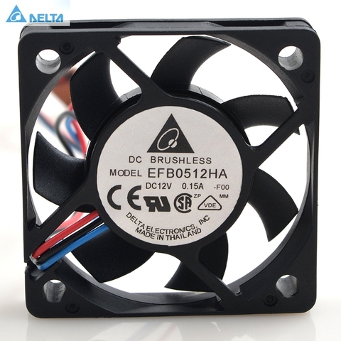 Delta EFB0512HA 5010 12V 0.15A 5CM 5 cm wire ball CPU cooling fan ► Photo 1/1