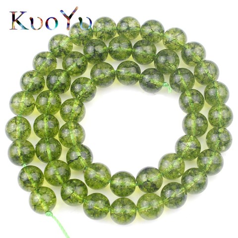 Green Peridot Stone Beads Round Loose Spacer Beads For Jewelry Making Natural Stone Beads Diy Charm Bracelet 15”Strand 6/8/10mm ► Photo 1/5