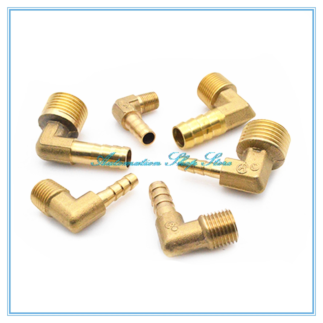 4mm 5mm  6mm 8mm 10mm Brass ELBOW L Hose Extension Barb Tail Connector Fitting 