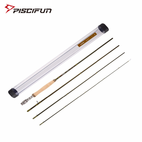 Piscifun 4-Pieces Fly Fishing Rod Carbon Length 8'6