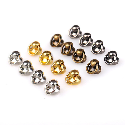 Pure Brass 5pcs Gold Silver Copper Studs Screw Back Round Head O