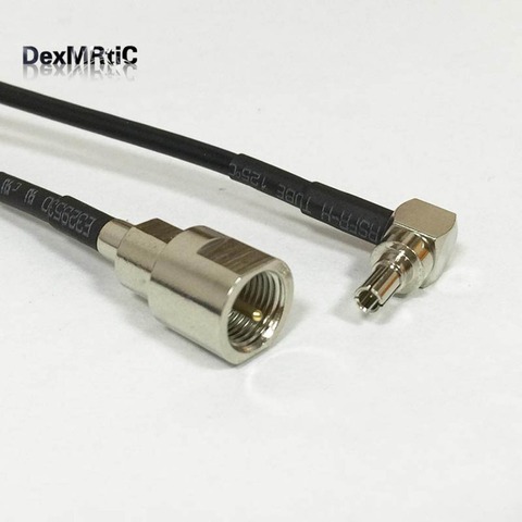 New FME Male Plug To CRC9 Right Angle Connector RG174 Cable Pigtail 15CM 6