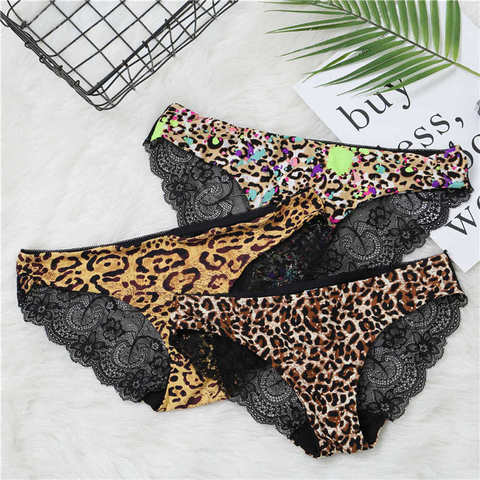 Fashion Women's Sexy Lace Panties Seamless Underwear Briefs Leopard Ice Silk  for Girls Bikini Cotton Crotch Transparent Lingerie - Price history &  Review, AliExpress Seller - Lechateu Store